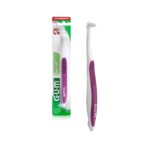 GUM End-Tuft toothbrush for cleaning around implants and tight spaces
